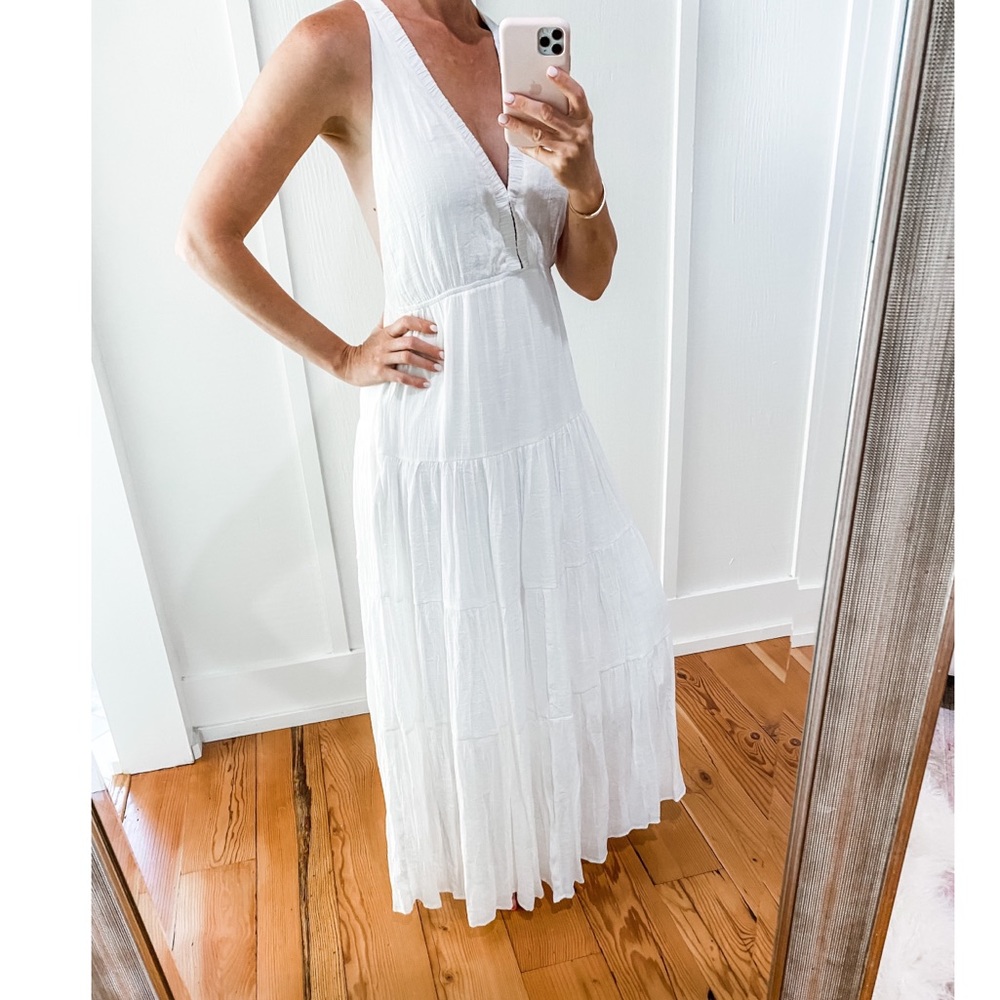White summer Maxi dress Small